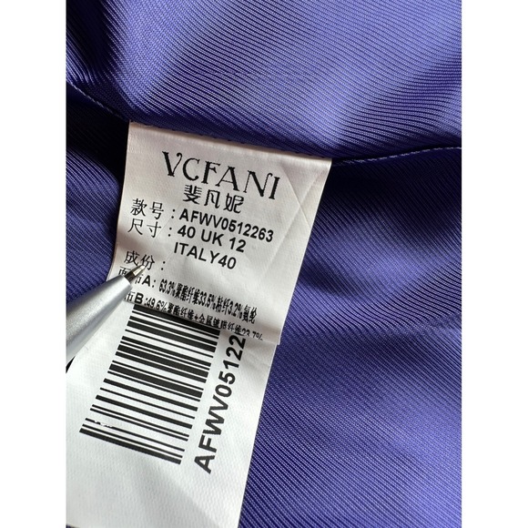 VCFANI Blazer Tweed Sleeve Navy UNIQUE Colorful Woman's Size 8 Career Vintage - Picture 6 of 11